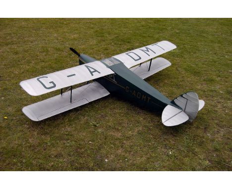 A de Havilland Hornet Moth, well constructed flying scale model of G-ADMT, the panelled and fabric covered wood airframe with