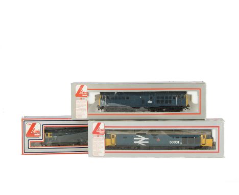 Lima 00 Gauge BR blue Diesel Locomotives: 47298, 31325 and 50031 'Hood', all weathered and detailed to an excellent standard,