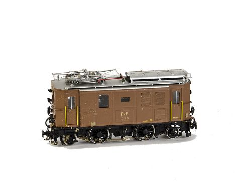 Fulgurex O scale Metre-Gauge (24mm Gauge) Locomotive: Rhatische Bahn Ge2/4 locomotive no 222 in brown livery, Fulgurex editio