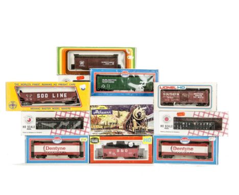 A Collection of American HO Gauge Freight Stock by various makers: including Box Cars, Hopper Wagons and others by Stewart Ho