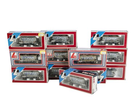 Lima 00 Gauge 305635 Yeoman Hopper Wagons,  all fitted with finescale wheels and chain link couplings, weathered and detailed