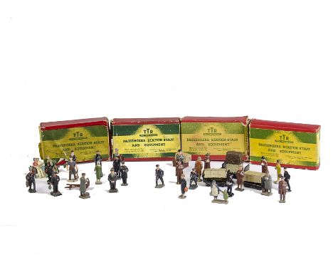 A collection of Trix Twin Railway OO Scale People: Made for Trix by Britains Ltd, including four original boxes, 2 for passen