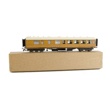 A Lawrence Scale Models OO Gauge LNER Buffet Car, finished in LNER teak as no 643 renumbered to 649, with interior detail and