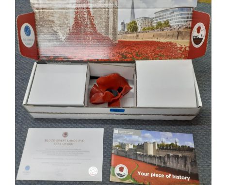 A Paul Cummins Ceramics 'Blood Swept Lands and Seas of Red' limited edition ceramic poppy made for the art installation at Th