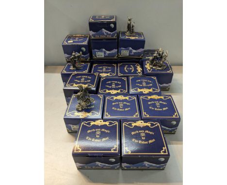 Approximately 20 Myth & Magic figures and models by The Tudor Mint to include the Jewelled Dragon, Water Dagon, Make a Wish, 
