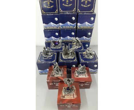 A quantity of 20 boxed Tudor Mint Myth & Magic pewter mystical models with crystal additionsLocation: 