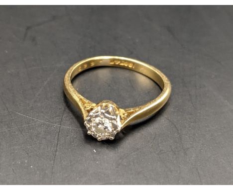 An 18ct gold and platinum diamond ring, total weight 2.2gLocation: 