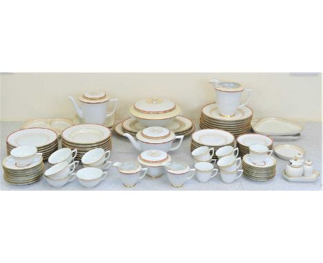 Christian Joachim for Royal Copenhagen, mid-20th century, an extensive 'Spanish' pattern porcelain tea, coffee and dinner ser
