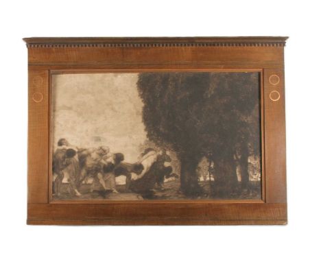 Franz Von Stuck (German, 1863-1928), Bacchantenzug or Childhood Enthusiasm, etching, 75 x 45.5cm, housed in an inlaid and den