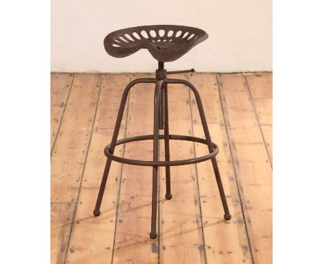 A bar stool, modern, having a tractor type seat, h.75cm