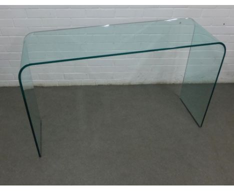 Fiam, Italy, clear glass console table, 121 x 76 x 36cm 