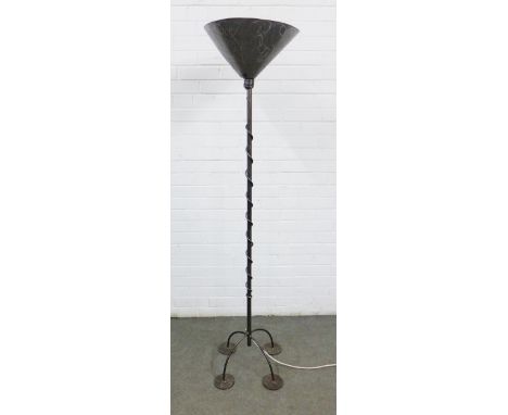 Artisan design metal standard lamp, 168cm high 