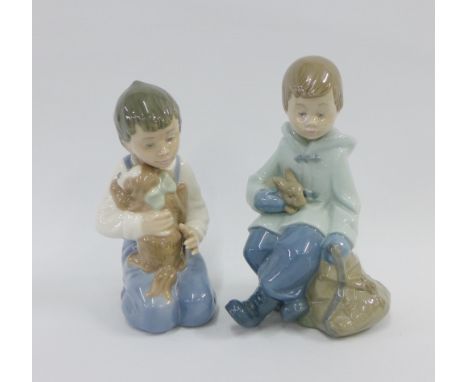 Two Nao Spanish porcelain figures, tallest 16cm (2) 