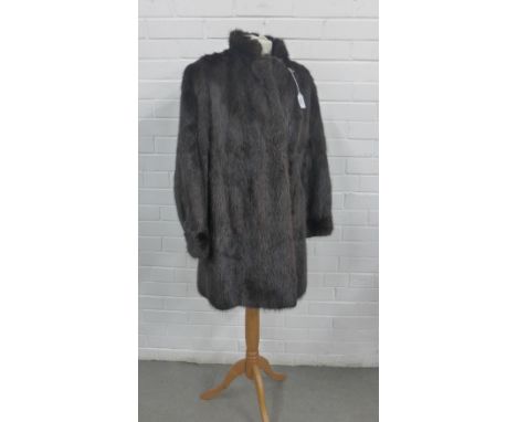 Lady's vintage A.E Ball of Edinburgh brown fur jacket 