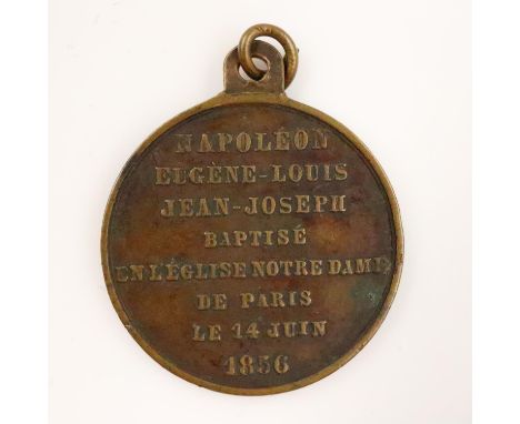 1856 baptism of Napoleon medallion. UK P&amp;P Group 0 (£6+VAT for the first lot and £1+VAT for subsequent lots)&nbsp; 