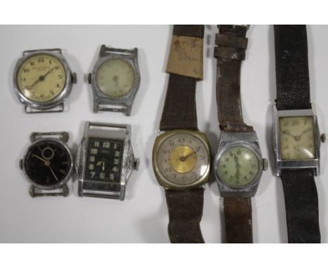 SEVEN VINTAGE WRISTWATCHES 