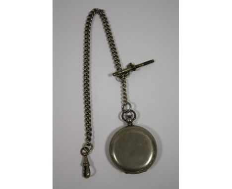 A VINTAGE COMPASS ON ALBERT CHAIN 