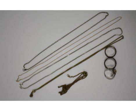 A COLLECTION OF SILVER JEWELLERY ETC TO INCLUDE TWO ETERNITY RINGS CITRINE RING ETC 