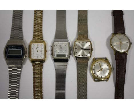 A BAG OF VINTAGE WRISTWATCHES TO INCLUDE A HELVETIA EXAMPLE 