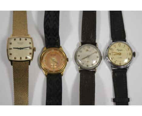 FOUR VINTAGE GENTS WRISTWATCHES 
