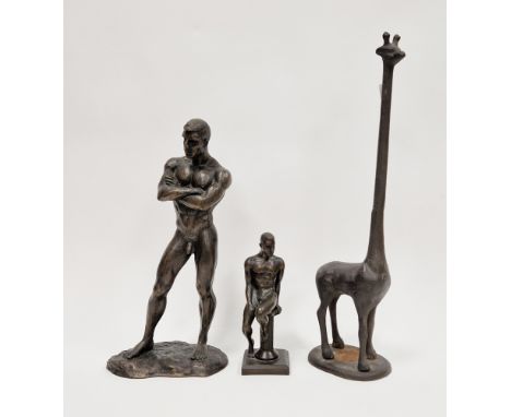 Martin Aston Fine Arts Limited bronze-effect figure&nbsp;of a male nude, 36cm high, in original fitted box, a figure of a sea