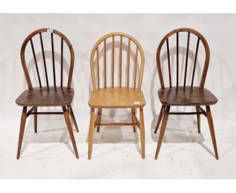 Pair of mid century Ercol dining chairs&nbsp;and another similar, largest 85cm high (3)&nbsp;