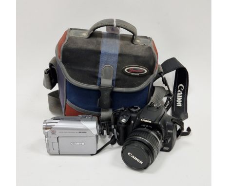 Canon EOS SLR digital camera&nbsp;and a Canon MVX450 digital video camcorder&nbsp;in bag&nbsp;