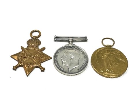 WW.I 1914-15 Star Trio. Named. 20582 Sjt. R. Edwards S. Lancs. R. 