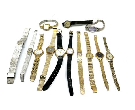 selection of vintage ladies wristwatches inc quartz &amp; manual wind alba limit  citizen everite sekonda accurist etc all un