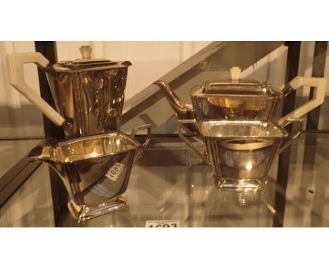Art Deco silver plated tea service by JT & Co