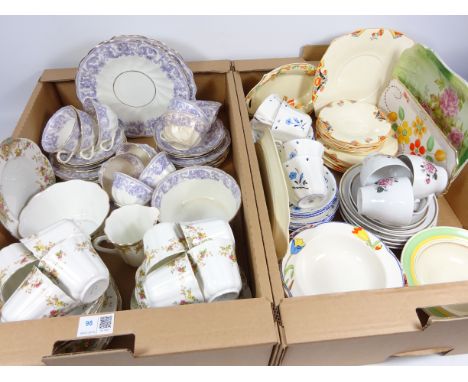 19th/ early 20th Century teaware, Victoria cups and saucers Vintage teaware and other similar ceramics in two boxes   Conditi