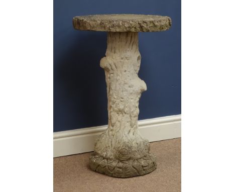 Trunk effect garden bird bath, 43cm x 40cm, H69cm   Condition Report   Click here for further images, condition, auction time