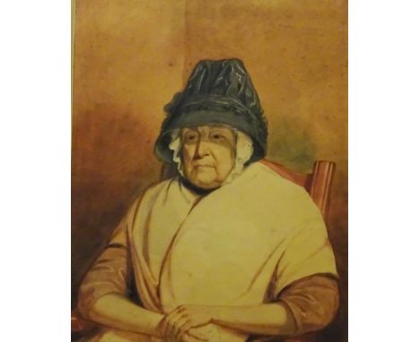 Portrait of an Old Lady Seated, late 19th century watercolour 36.5cm x 29cm   Condition Report   Click here for further image
