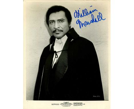 MARSHALL WILLIAM: (1924-2003) American actor, remembered for his role as Prince Mamuwalde (Blacula) in the American blaxploit