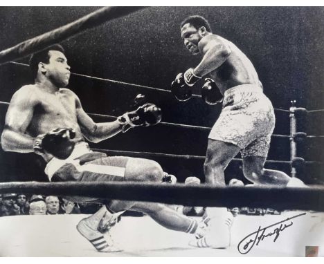 FRAZIER JOE: (1944-2011) American boxer, World Heavyweight Champion 1970-73 and the first boxer to defeat Muhammad Ali. Signe