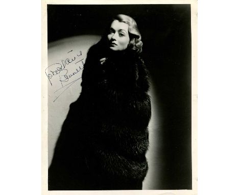 BENNETT SISTERS: Constance Bennett (1904-1965) American actress, elder sister of Joan Bennett. Vintage signed 8 x 10 photogra