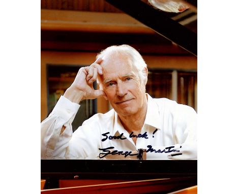 [BEATLES THE]: MARTIN GEORGE (1926-2016) English record producer, famous for his association with the Beatles. Signed colour 