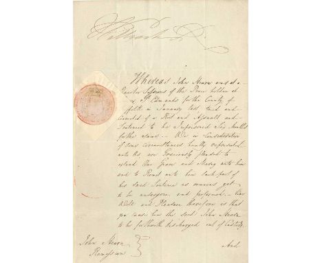 WILLIAM IV: (1765-1837) King of the United Kingdom of Great Britain &amp; Ireland 1830-37. D.S., William R, as King, at the h