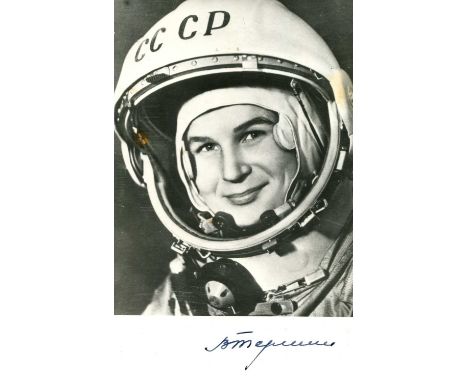 TERESHKOVA VALENTINA: (1937- ) Soviet cosmonaut, the first woman ever to fly in space during her solo mission on Vostok 6 (19