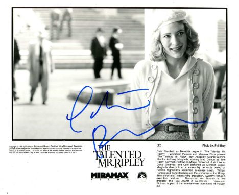 BLANCHETT CATE: (1969- ) Australian actress, Academy Award winner. Signed 10 x 8 photograph of Blanchett standing in a half-l