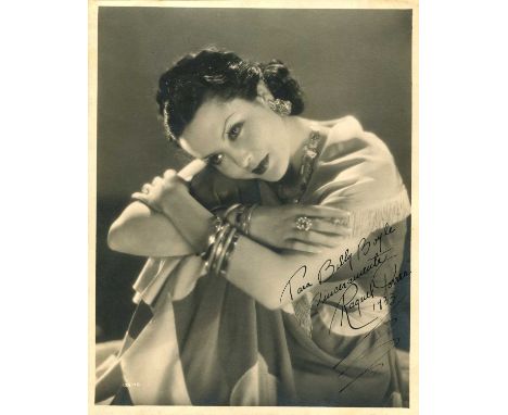 TORRES RAQUEL: (1908-1987) Mexican-born American actress, remembered for her role as the femme fatale Vera Marcal in the Amer