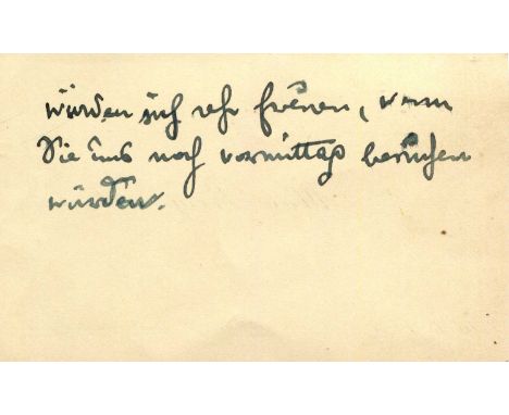 BERG ALBAN: (1885-1935) Austrian composer. The personal printed oblong 12mo Visiting Card of Berg, unsigned, featuring his pr