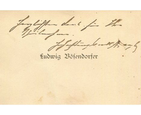 BOSENDORFER LUDWIG: (1835-1919) Austrian piano manufacturer, the inheritor of his father´s company Bosendorfer in 1859. The p