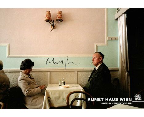 PARR MARTIN: (1952- ) British photographer. Signed colour 8.5 x 6 invitation card issued for the opening of Parr´s retrospect