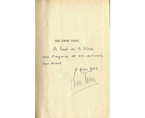 TISSIER PIERRE: (1903-1955) French resistance fighter of World War II who played a significant role in the Free France govern