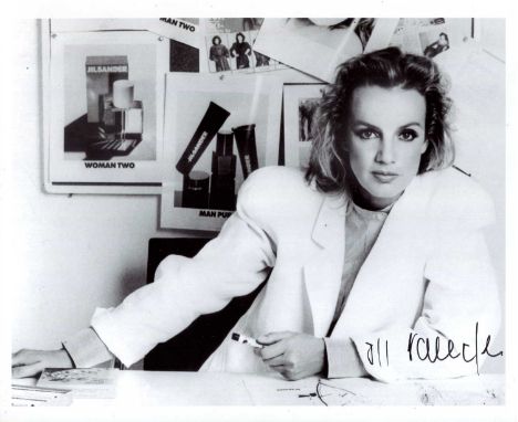 SANDER JIL: (1943- ) German minimalist fashion designer and founder of the Jil Sander fashion house. Signed 10 x 8 photograph