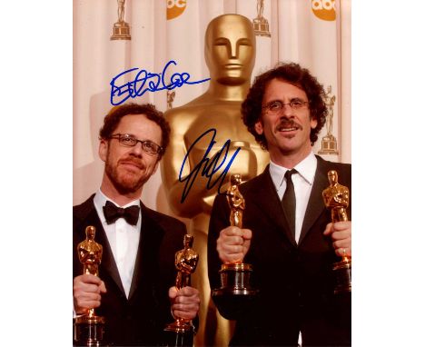 COEN BROHERS: Signed colour 8 x 10 photograph by both Joel Coen (1954- ) and Ethan Coen (1957- ) individually, the image depi