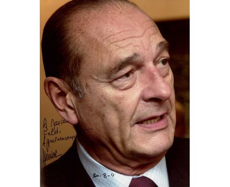 EUROPEAN POLITICAL LEADERS: A very fine selection of six signed colour 8 x 10 photographs, containing Jacques Chirac (1932-20