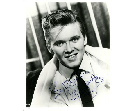 FURY BILLY: (1940-1983) English musician, an early star of rock and roll. A good signed 8 x 10 photograph of Fury in a head a