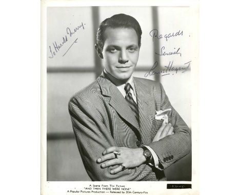HAYWARD LOUIS: (1909-1985) South African-born British-American actor. Signed and inscribed 8 x 10 photograph, the original vi